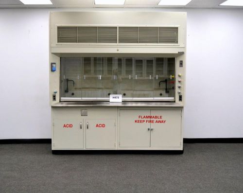 8&#039; DuraLab Chemical Fume Hood w/ Flammable &amp; Acid Cabinets (H473)