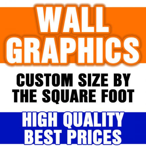 Full color wall graphics custom printed low tack adhesive vinyl by the sq foot for sale