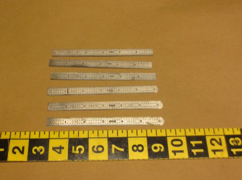 GENERAL machinist ruler (lot of 6), inch scale