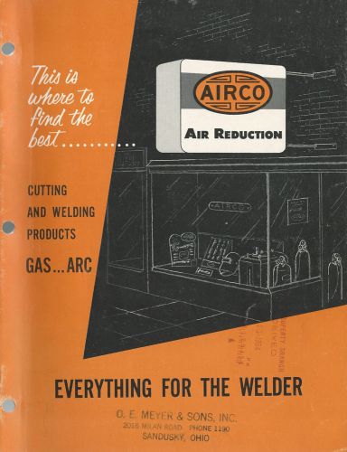Airco 1954 vintage illustrated catalog cutting &amp; welding air reduction co, nyc for sale