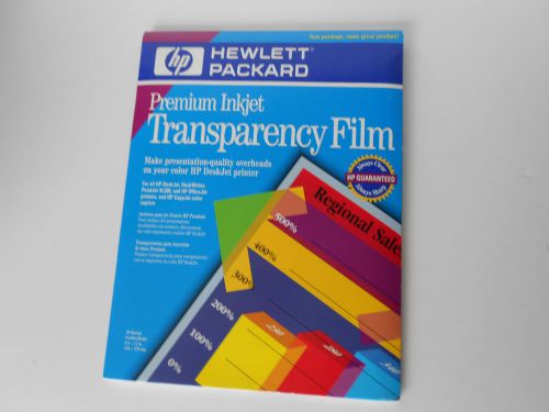 Genuine HP  Premium Inkjet Transparency Film  8.5x11  42 Sheets (C3834A)