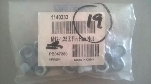 M12-1.25 Z Fin Hex Nut Qty 19 FREE SHIPPING!