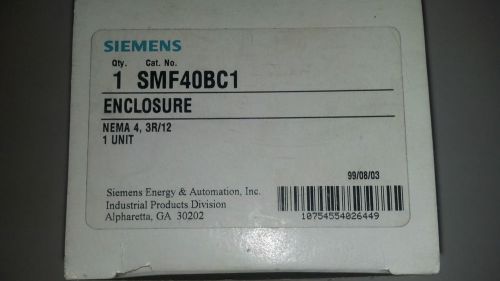 Siemens SMF40BC1 NEMA 4, 3R/12 ENCLOSURE