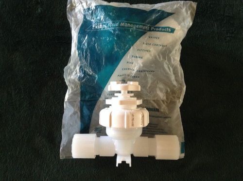 Flouroware PFA 2-way Flaretek manual panel mount valve 3/4&#034;