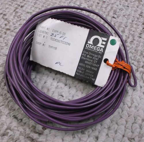 Omega Type E Thermocouple Extension Cable - 25ft - Made in USA