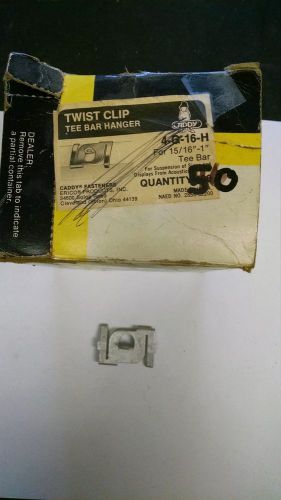 ( lot of 50 )     caddy/erico     4-g-16-h      t - bar twist clip hanger for sale