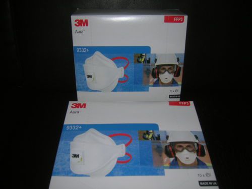 3M Aura 9332+ - Valved Dust Mask Respirator FFP3 - Box of 10