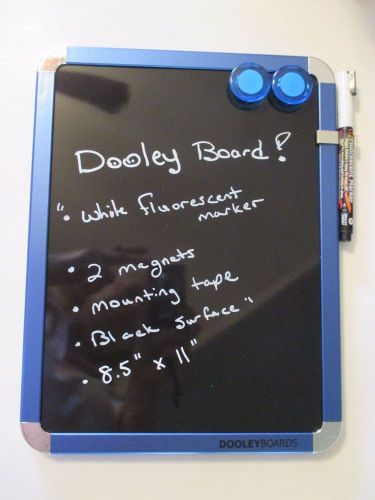 New dooley black dry erase board~white flourescent marker~magnets~mounting tape for sale