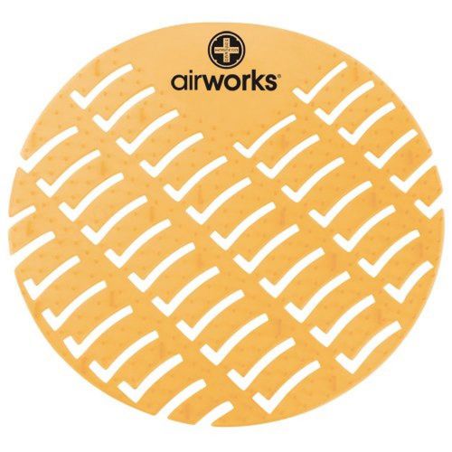 Hospeco airworks awus231-bx yellow citrus grove urinal screen, pack of 9 each for sale