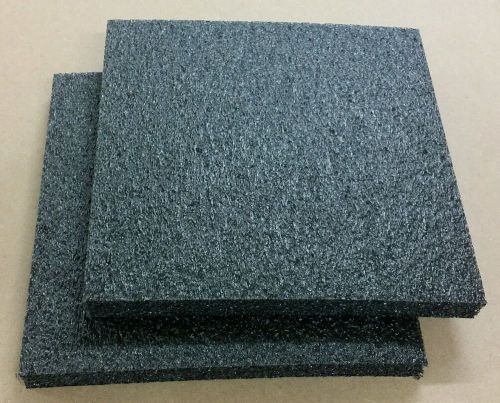 2 sheets - 12&#034; x 12&#034; x 1&#034; black polyethylene plank foam 1.7pcf pe,  best prices! for sale