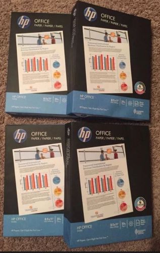 4 Office Ultra White Paper 8 1/2x11 In. 20 lb 92 Bright 2000 Sheets Total 112101