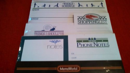 Memoworkx home organizer five note pad for sale