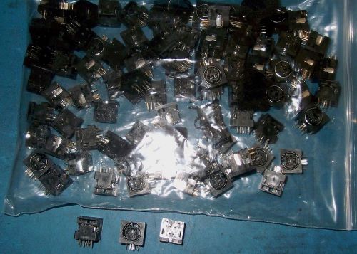 APPRX 89PC LOT PS2 KEYBOARD DIN PLUG - RIGHT ANGLE PC MOUNT