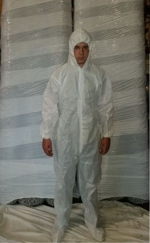 25 White Disposable Coverall SMS Bunny Suit Keystone CVL-SMS-B  Size XXXL