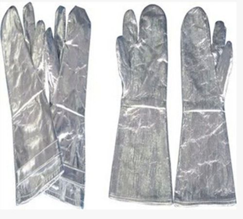 High Temp(500-1000°C) 38cm Heat Resistant Aluminized Safety Fire Work Gloves W/3