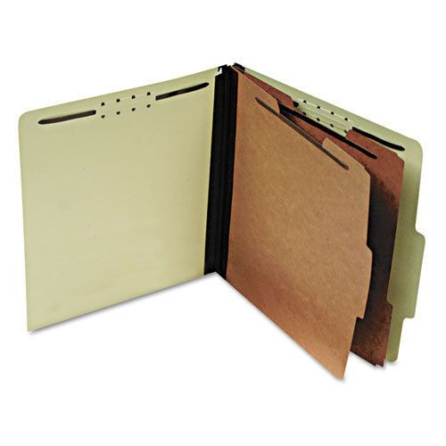 Pendaflex four-, six-, and eight-section pressboard folders, letter, light green for sale