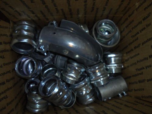 BX, EMT, Liquid tite conduit connectors mixed box NEW 17lbs