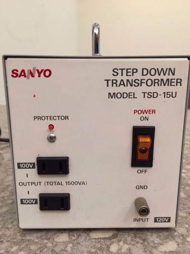 Sanyo TSD-15U Step Down Transformer 120V / 100V 1500VA Made in Japan