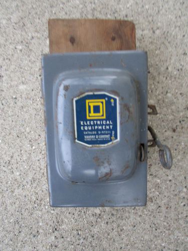 Vtg square d steampunk single throw fuse box catalog 97211 grey for sale