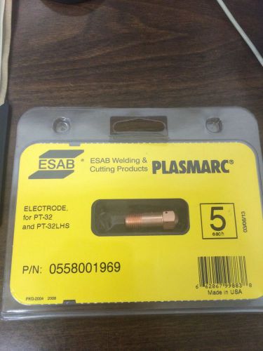 5pc x 0558001969 Electrodes for ESAB® PT-32 PT32EH Plasma Cutter *US SHIP*