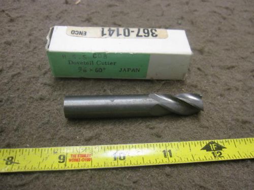 DOVETAIL CUTTER HSS END MILL 3/8&#034; X 60 DEGREES BRAND NEW