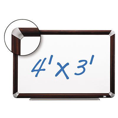 Porcelain dry erase board, 48 x 36, mahogany finish frame, sold as 1 each for sale