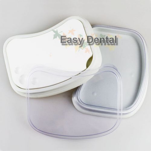 Dental porcelain mixing ceramic watering wet tray plate + 2 plastic cases boxes for sale