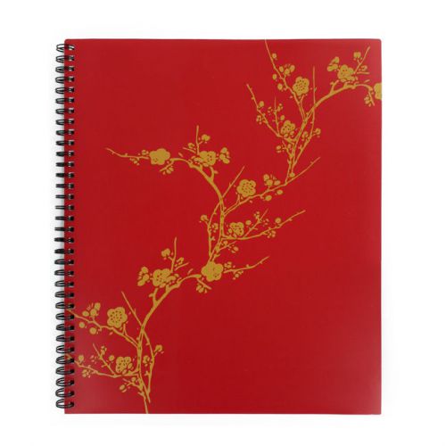 Carolina Pad And Paper, Asian Fusion, 8 Pocket Organizer Folder, Red