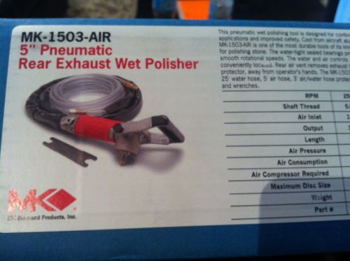New  MK-1503-Air pneumatic wet polishing tool  rear exhaust wet stone polisher