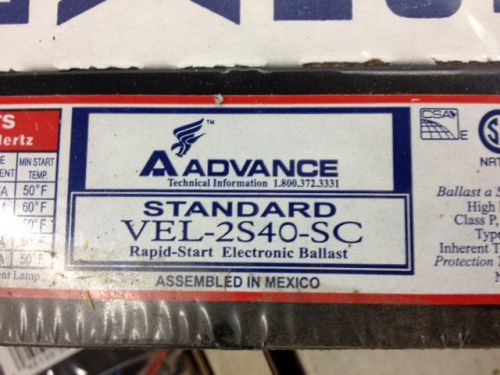 NEW ADVANCE VEL-2S40-SC STANDARD BALLAST 277V (4PCS)