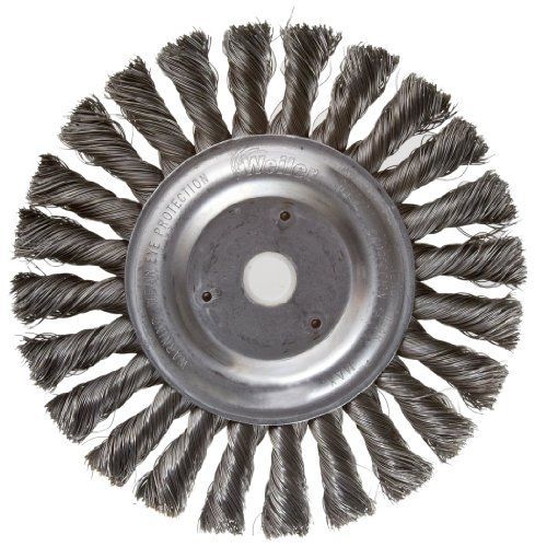 Weiler Dualife Standard Wire Wheel Brush, Round Hole, Steel, Partial Twist