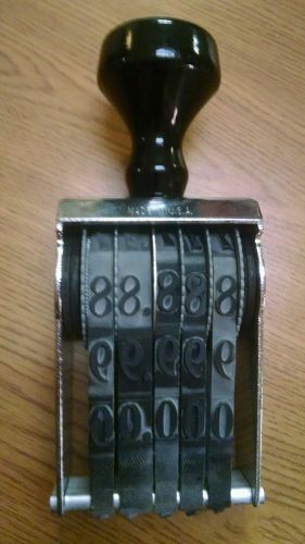 VINTAGE PULLMAN FIVE ROW DOLLAR / NUMBER STAMP MADE IN USA EXCELLENT CONDITION