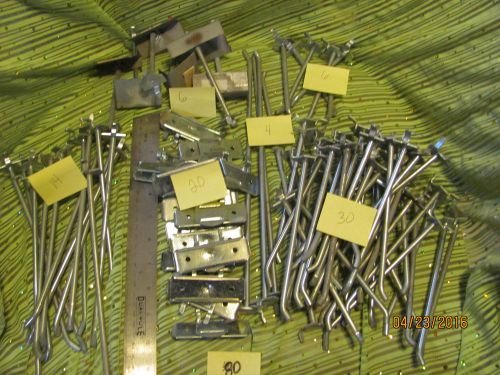 Pegboard Hooks-LARGE LOT-Various Sizes 4&#034; 6&#034; 8&#034; 12&#034; used 80+ tag, display  rods