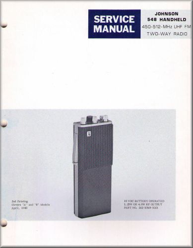 Johnson Service Manual 548 HANDHELD 450-512 MHz UHF