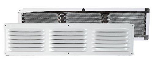 Ventamatic CX64WH 4-Inch by 16-Inch Aluminum Undereave Screened Vent, 24-Pack,