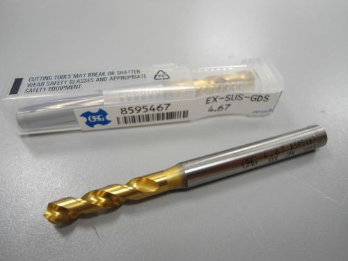 OSG Screw Machine Length Drill Bit 4.67mm 0.1839&#034; 120d V-HSS TiN [Z13]