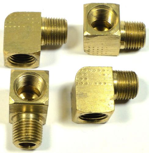 Brass 90° street elbow 1/8&#034; npt m-f - couplings co 116sa-80 - *unused* qty:4 for sale