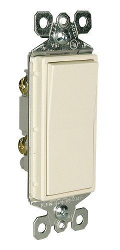 Pass and Seymour TM870LACC10 Decorator Switch, Single Pole, 15-Amp 120/277-Volt