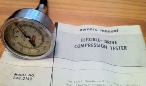 Vintage PENSKE SEARS ROEBUCK Flexible-Drive Compression Tester 244.2149