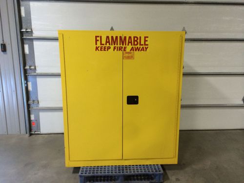 SECURALL V1110 YELLOW Flammable Cabinet Safety Cabinet 120 Gallon