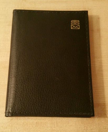 Black Leather Business Contacts Organizer Book 100% NEW UNUSED