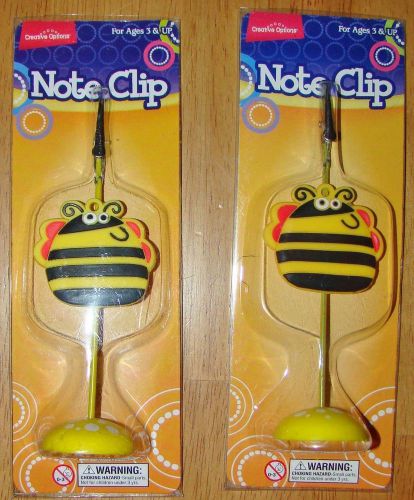 BUMBLE BEE Note Clip Home Office Reminder NEW Set of 2