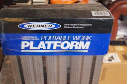 Werner ap-20-mp6 alum portable work platform 225lb rated 39 1/2&#034; x 12&#034;-collapses for sale