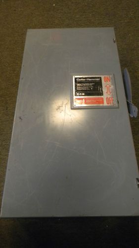 CUTLER HAMMER 200AMP HEAVY DUTY SAFETY SWITCH FUSED 250V 3P 60HP #DH324NGH USED