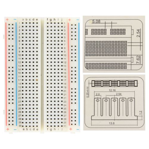 1PC HQ Mini Universal Solderless Breadboard 400 Contacts Tie-points Available