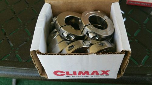 LOT OF 12 NEW CLIMAX 2C-118-S Shaft Collar, Clamp, 2Pc, 1-3/16 In, SS