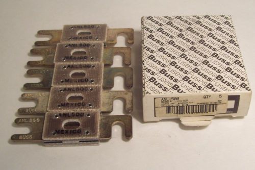 SALE! Box of 5 Buss ANL-500 Low Voltage Limiter Fuse 500A  Marine Forklift Yacht
