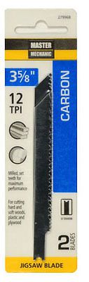 DISSTON COMPANY 2-Pack 3-5/8-Inch 12-TPI Carbon Jigsaw Blade