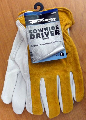 Forney 53124 Cowhide Driver Gloves Men’s Size Large