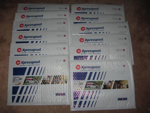 &#034;Lot of 12 NEW&#034; Canada Post  XPRESSPOST Regional Prepaid Padded Large Envelopes